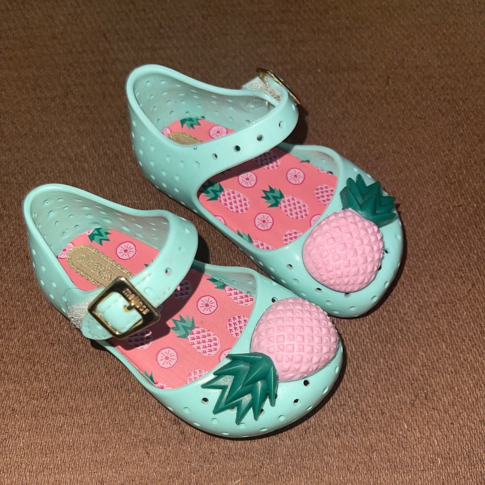 Mini Melissa pineapple shoes 5 toddler